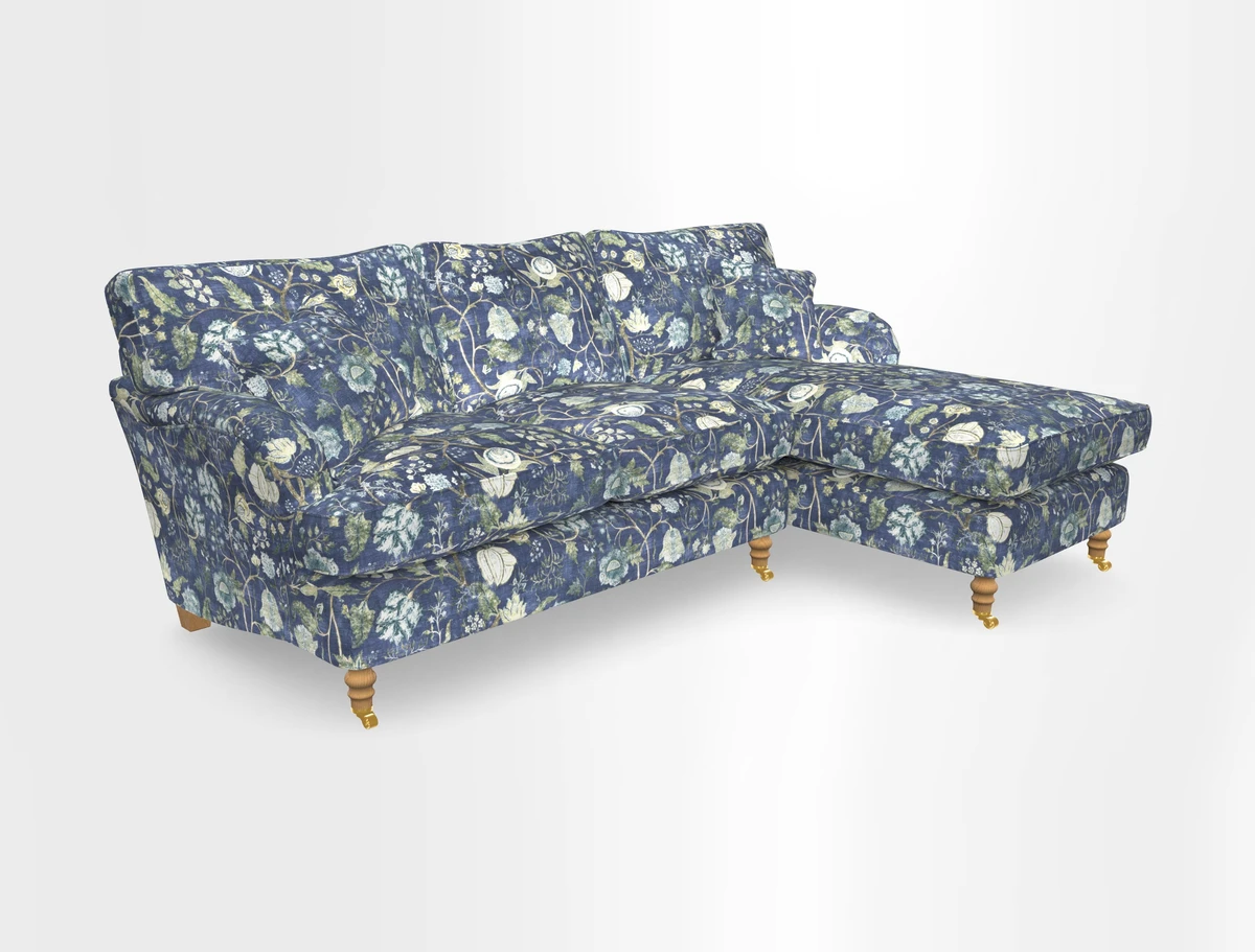 Alwinton chaise RHF in Floral Linen Lela Mystery