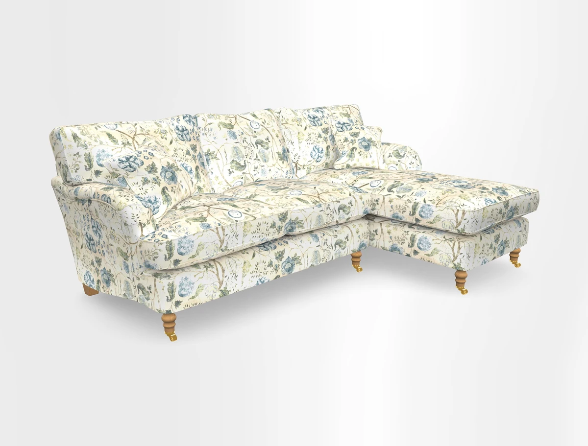 Alwinton chaise RHF in Floral Linen Lela Mystery