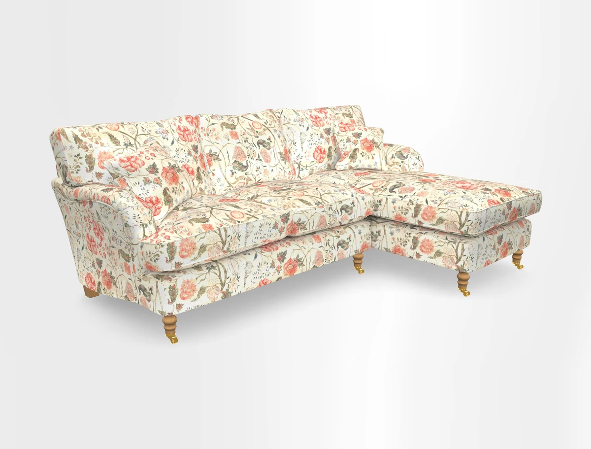 Alwinton chaise RHF in Floral Linen Lela Mystery
