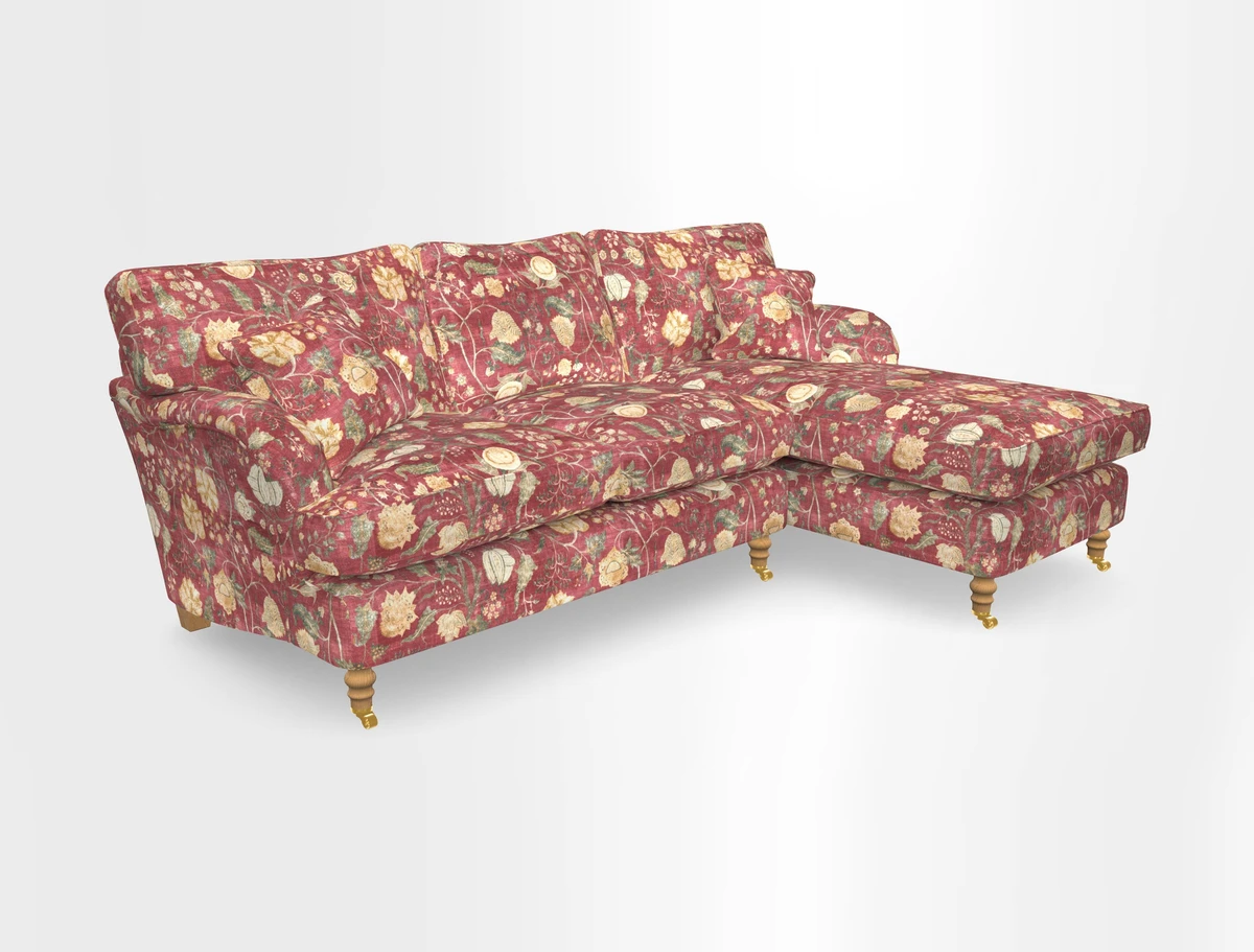 Alwinton chaise RHF in Floral Linen Lela Mystery