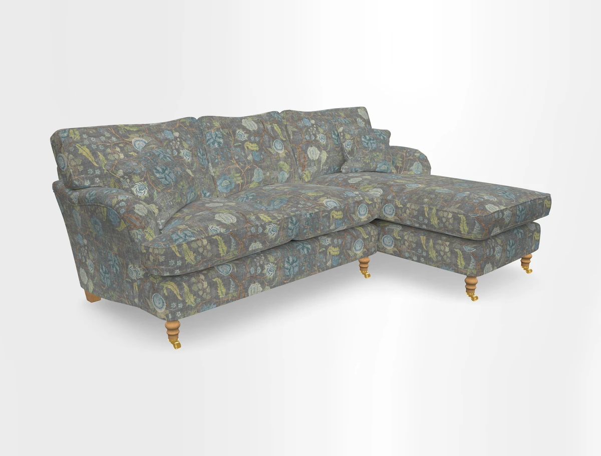 Alwinton chaise RHF in Floral Linen Lela Mystery