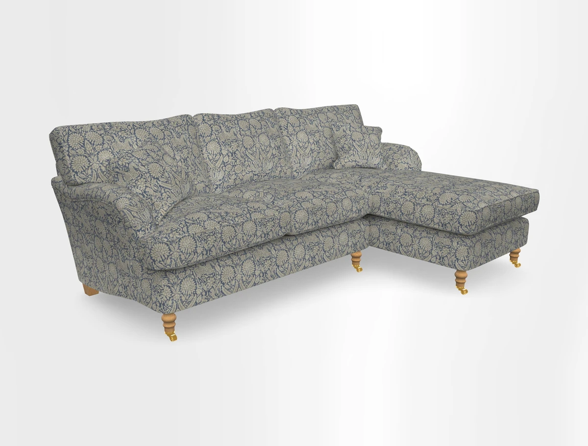 Alwinton chaise RHF in Floral Linen Lela Mystery