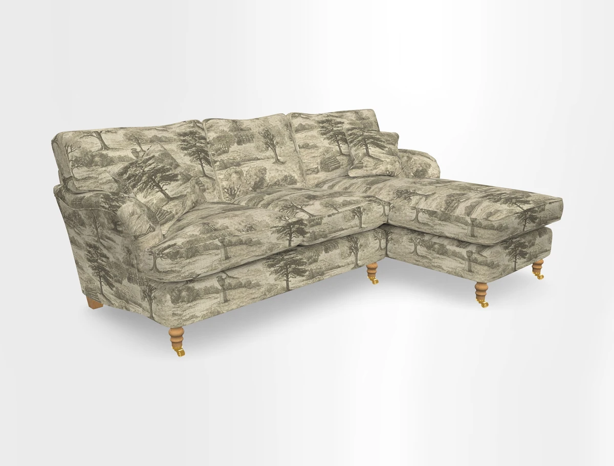 Alwinton chaise RHF in Floral Linen Lela Mystery