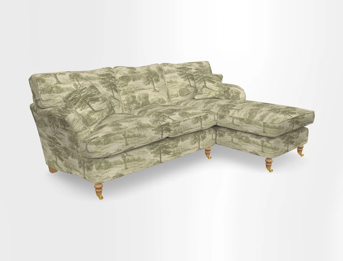 Alwinton chaise RHF in Floral Linen Lela Mystery