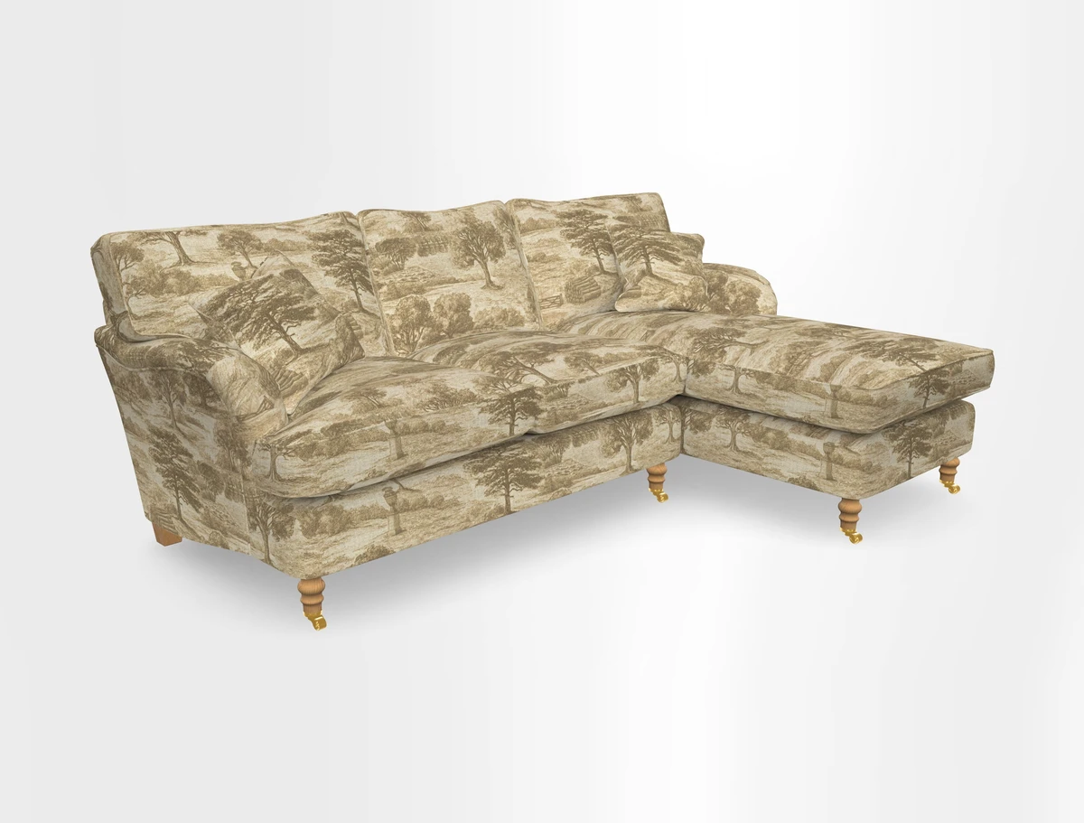 Alwinton chaise RHF in Floral Linen Lela Mystery
