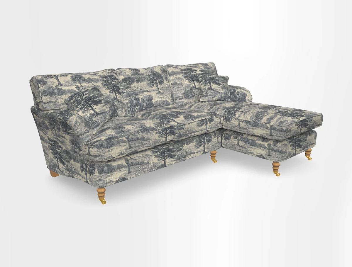 Alwinton chaise RHF in Floral Linen Lela Mystery