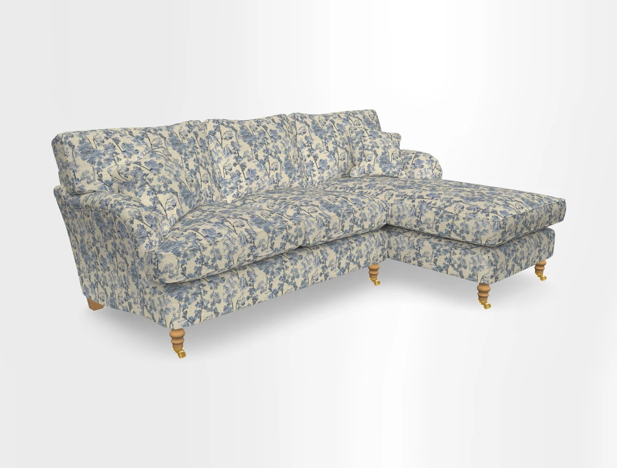 Alwinton chaise RHF in Floral Linen Lela Mystery