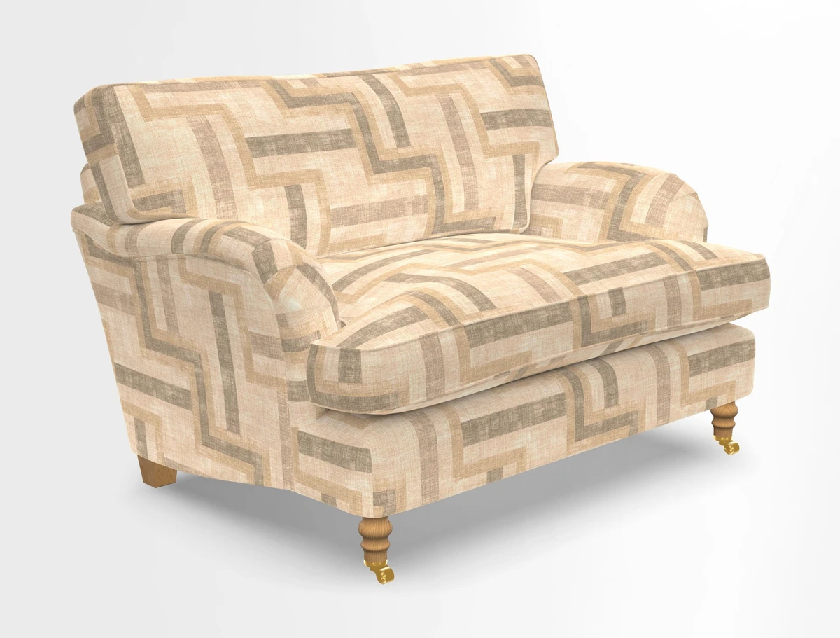 Alwinton snuggler in Lumino Velvet Wine