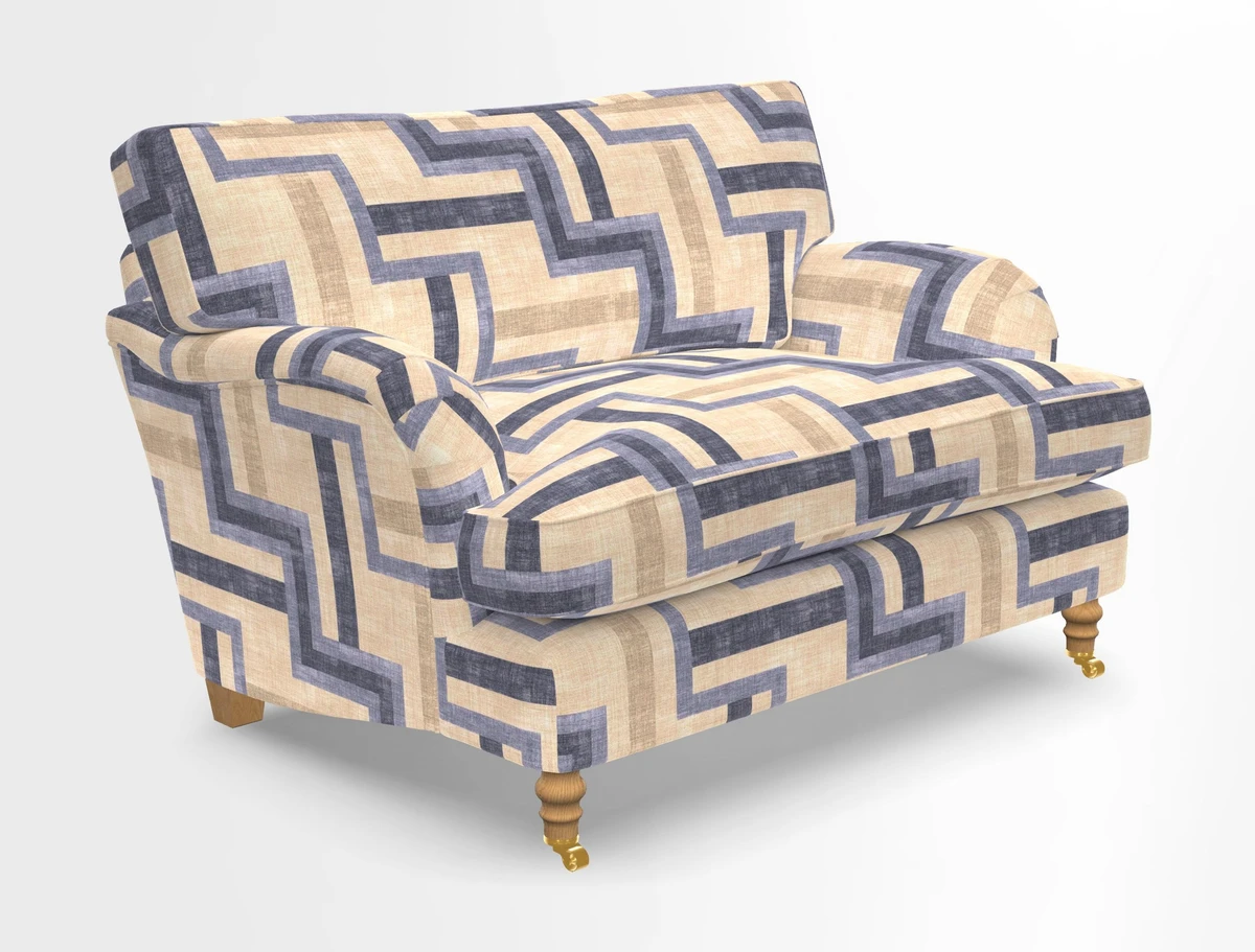 Alwinton snuggler in Lumino Velvet Wine