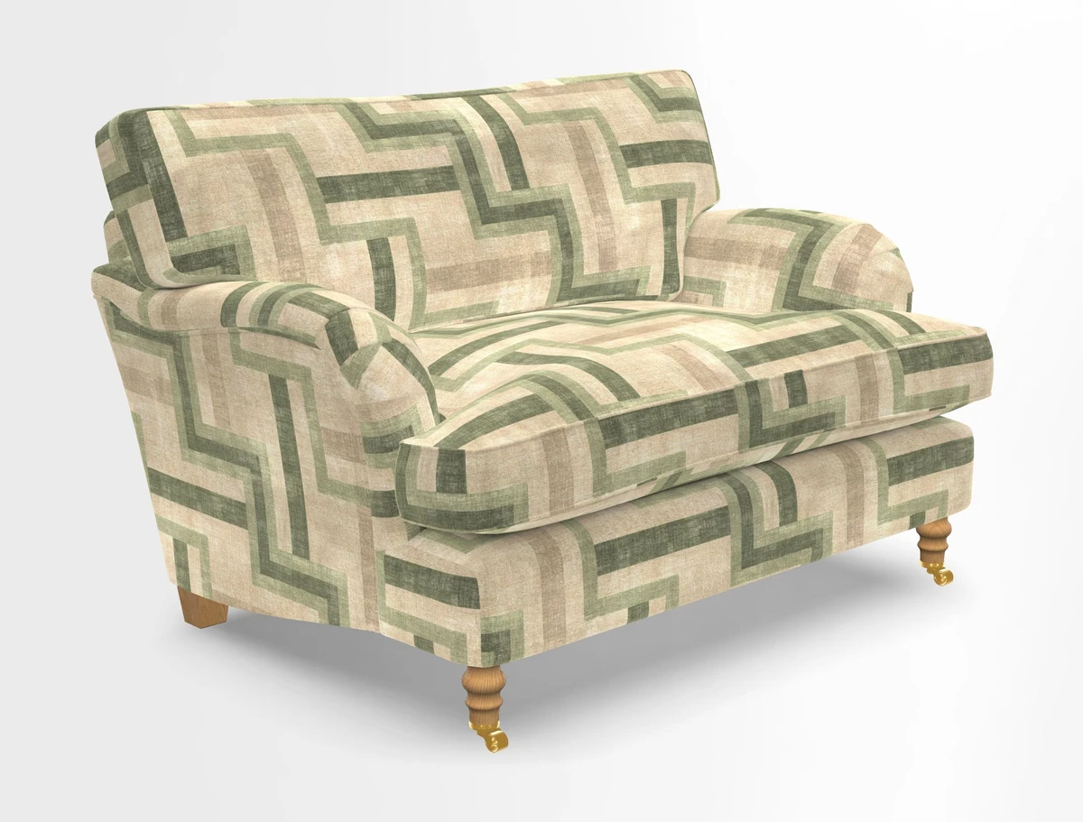 Alwinton snuggler in Lumino Velvet Wine