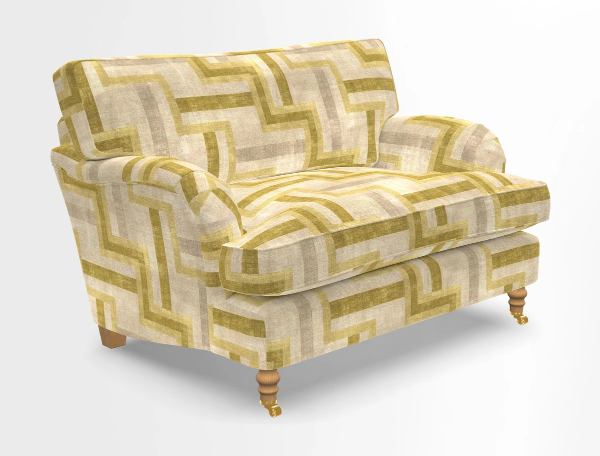 Alwinton snuggler in Lumino Velvet Wine