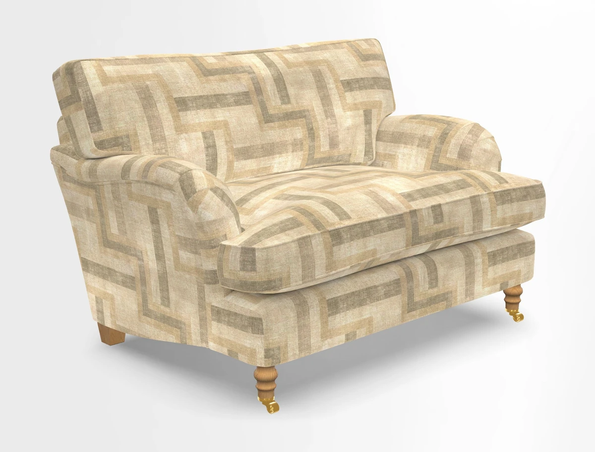 Alwinton snuggler in Lumino Velvet Wine