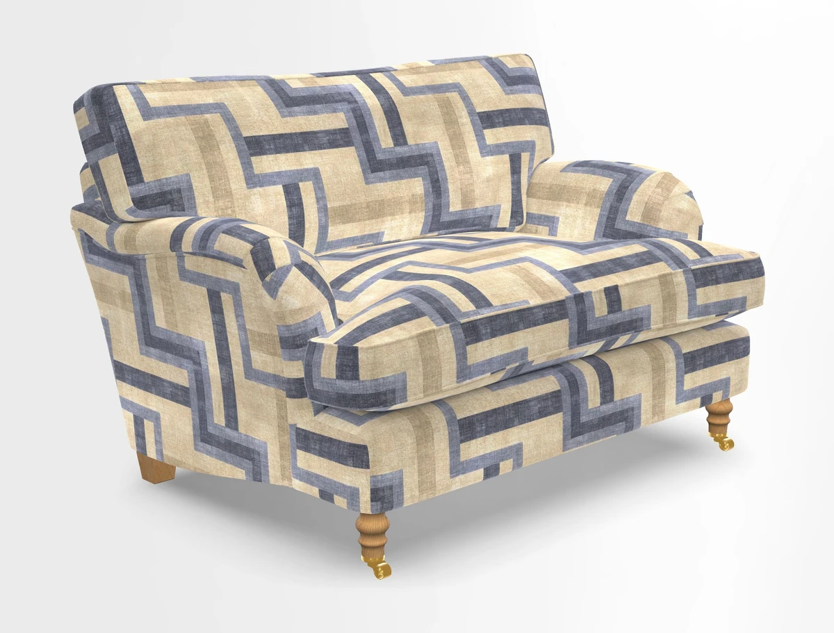Alwinton snuggler in Lumino Velvet Wine