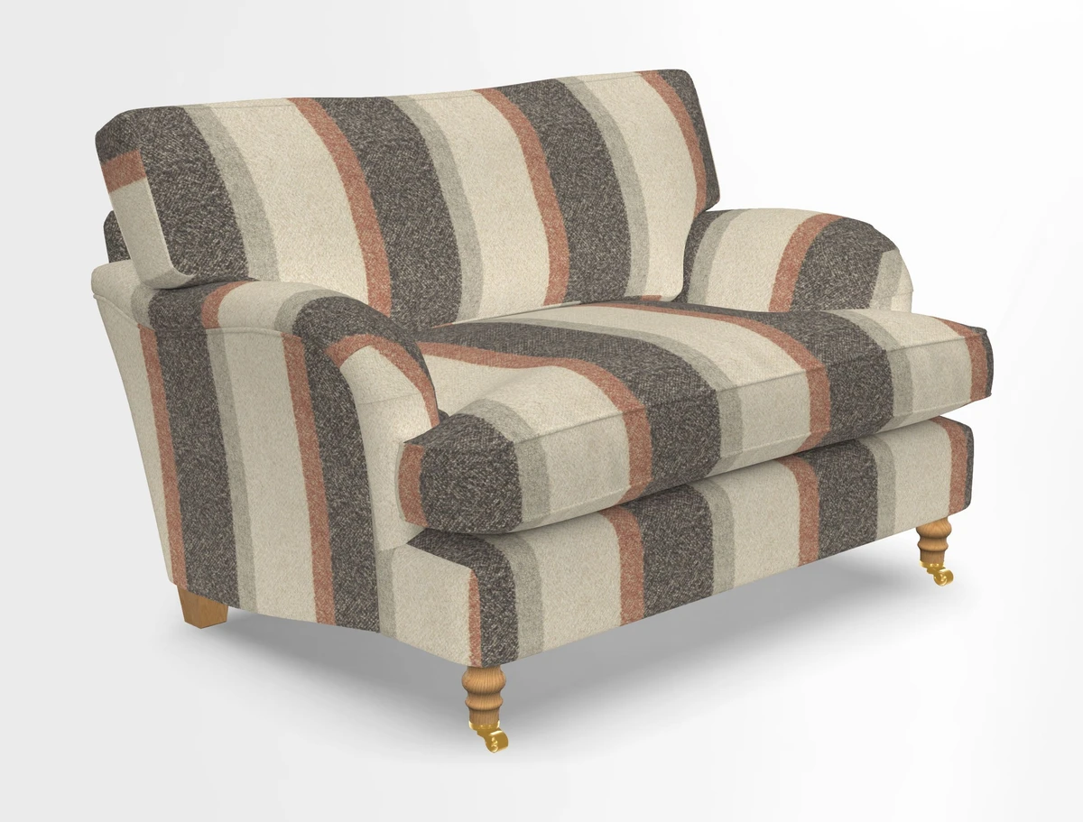 Alwinton snuggler in Lumino Velvet Wine