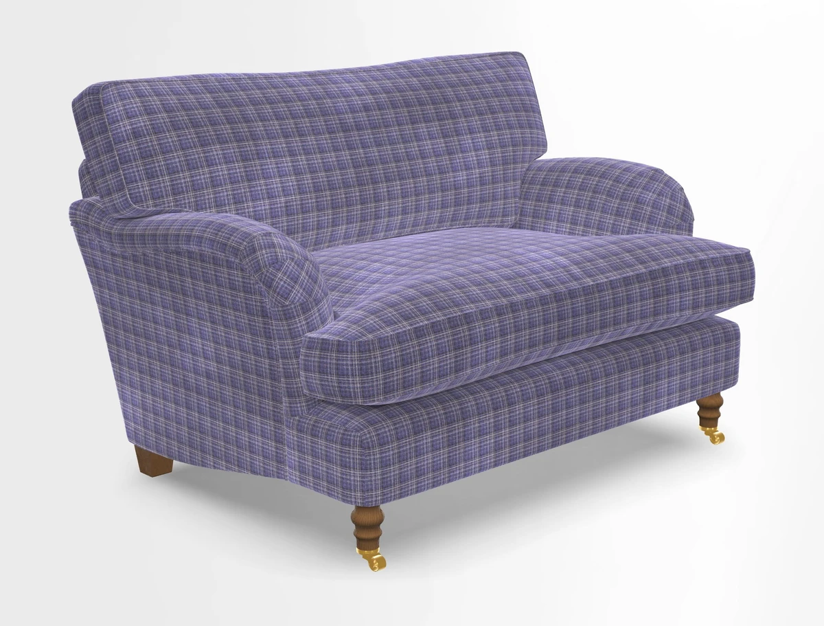 Alwinton snuggler in Lumino Velvet Wine