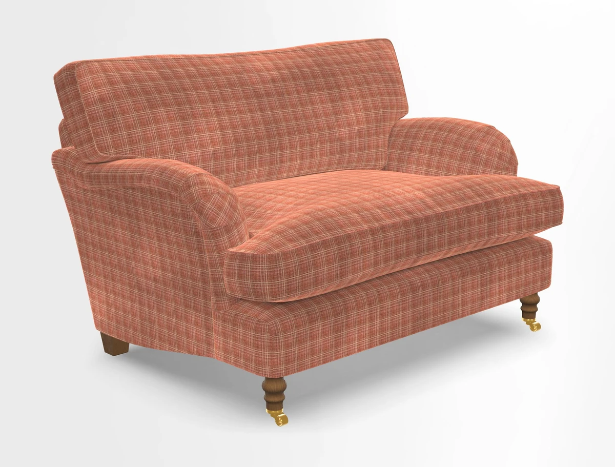 Alwinton snuggler in Lumino Velvet Wine