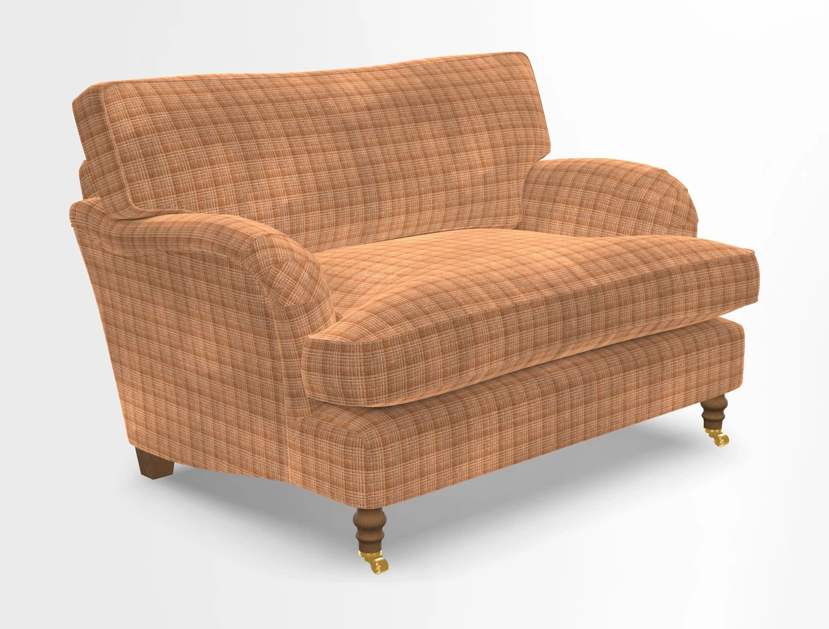 Alwinton snuggler in Lumino Velvet Wine