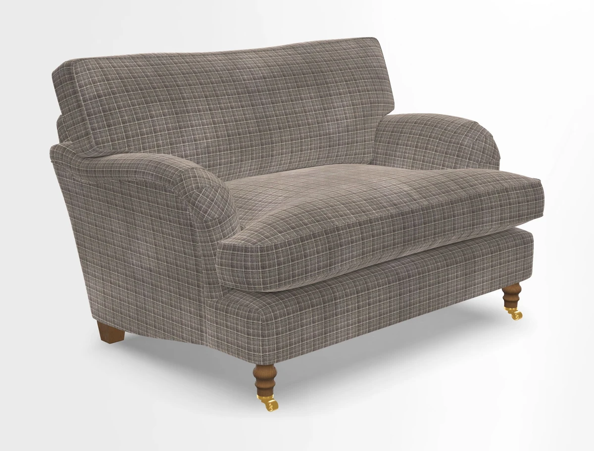 Alwinton snuggler in Lumino Velvet Wine