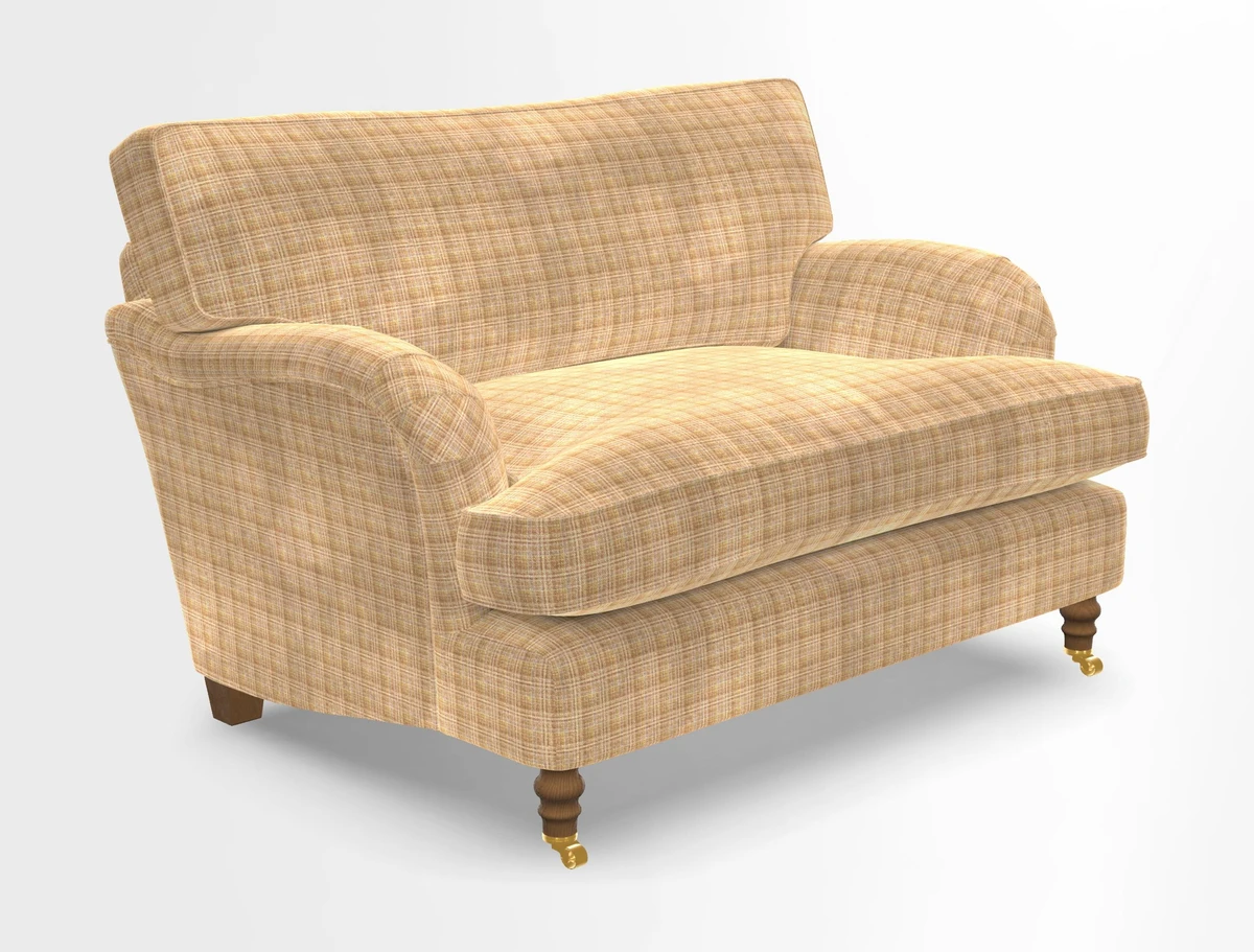 Alwinton snuggler in Lumino Velvet Wine