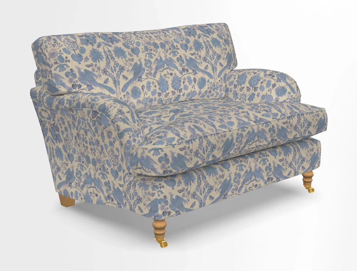 Alwinton snuggler in Lumino Velvet Wine