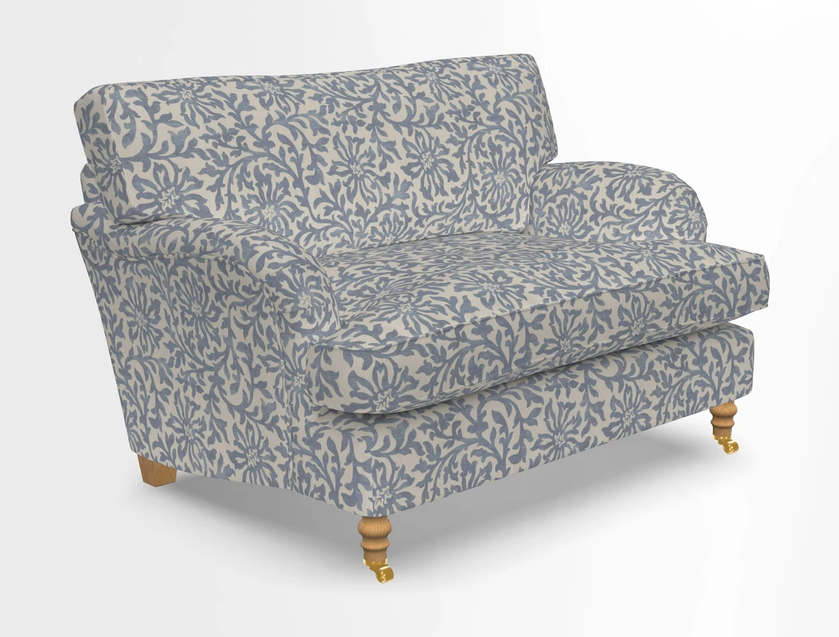 Alwinton snuggler in Lumino Velvet Wine
