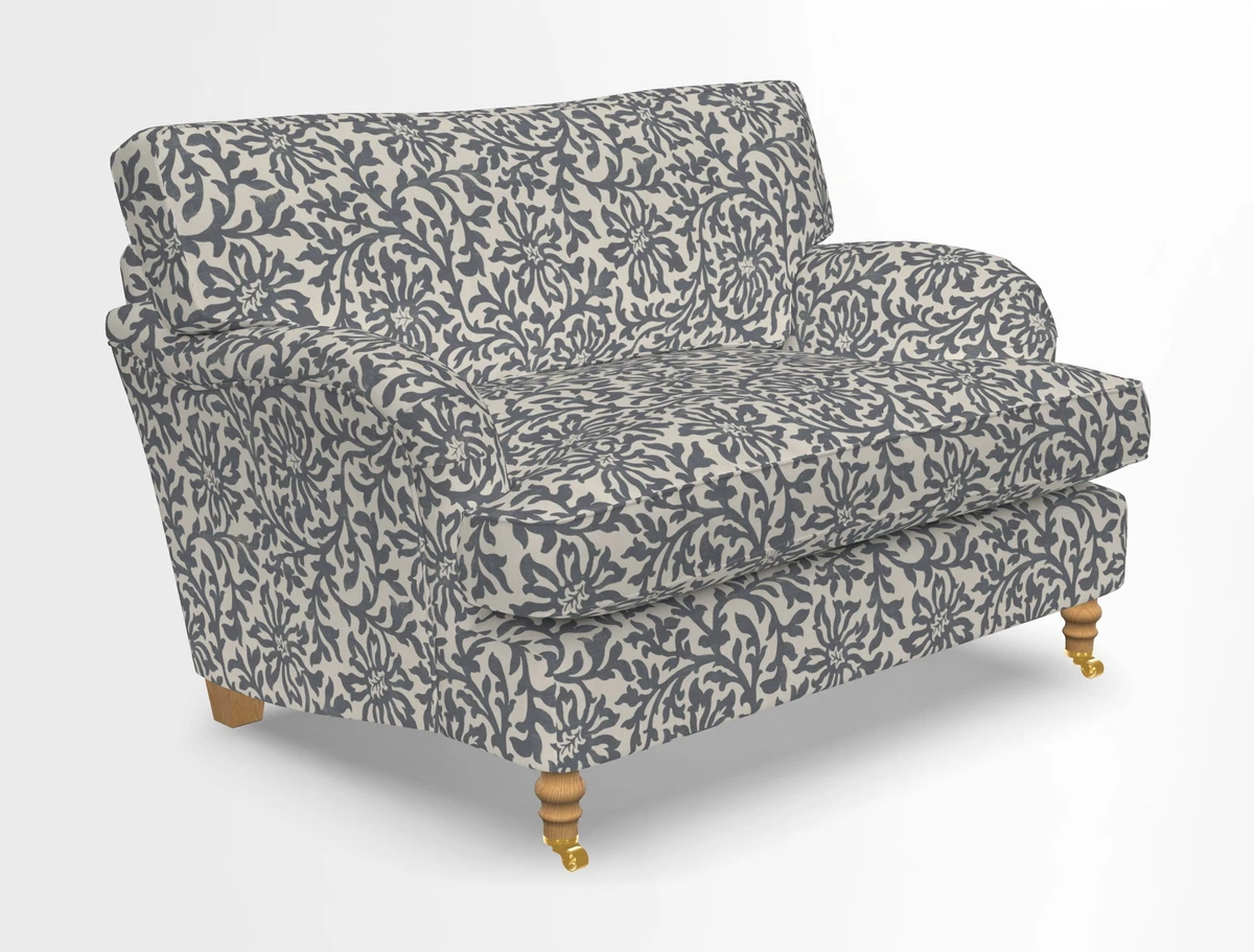 Alwinton snuggler in Lumino Velvet Wine