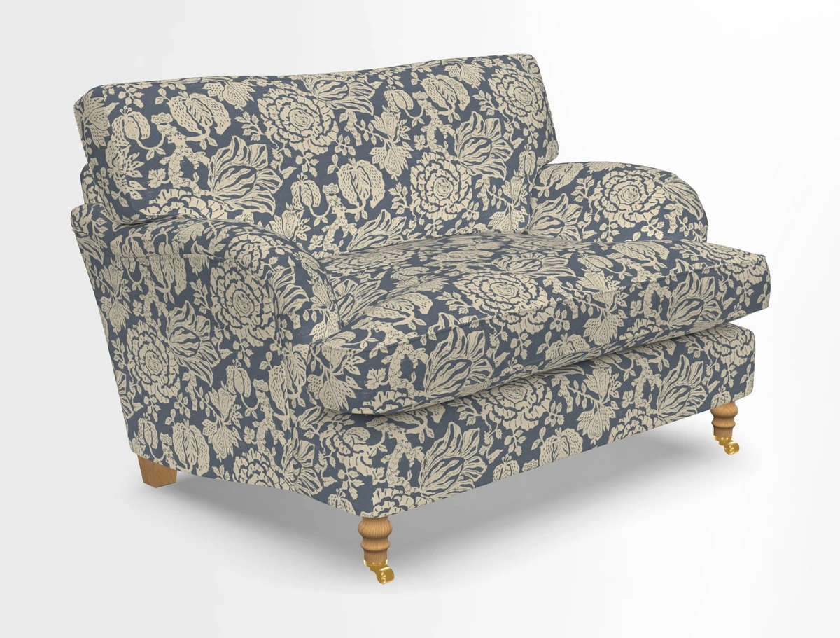 Alwinton snuggler in Lumino Velvet Wine