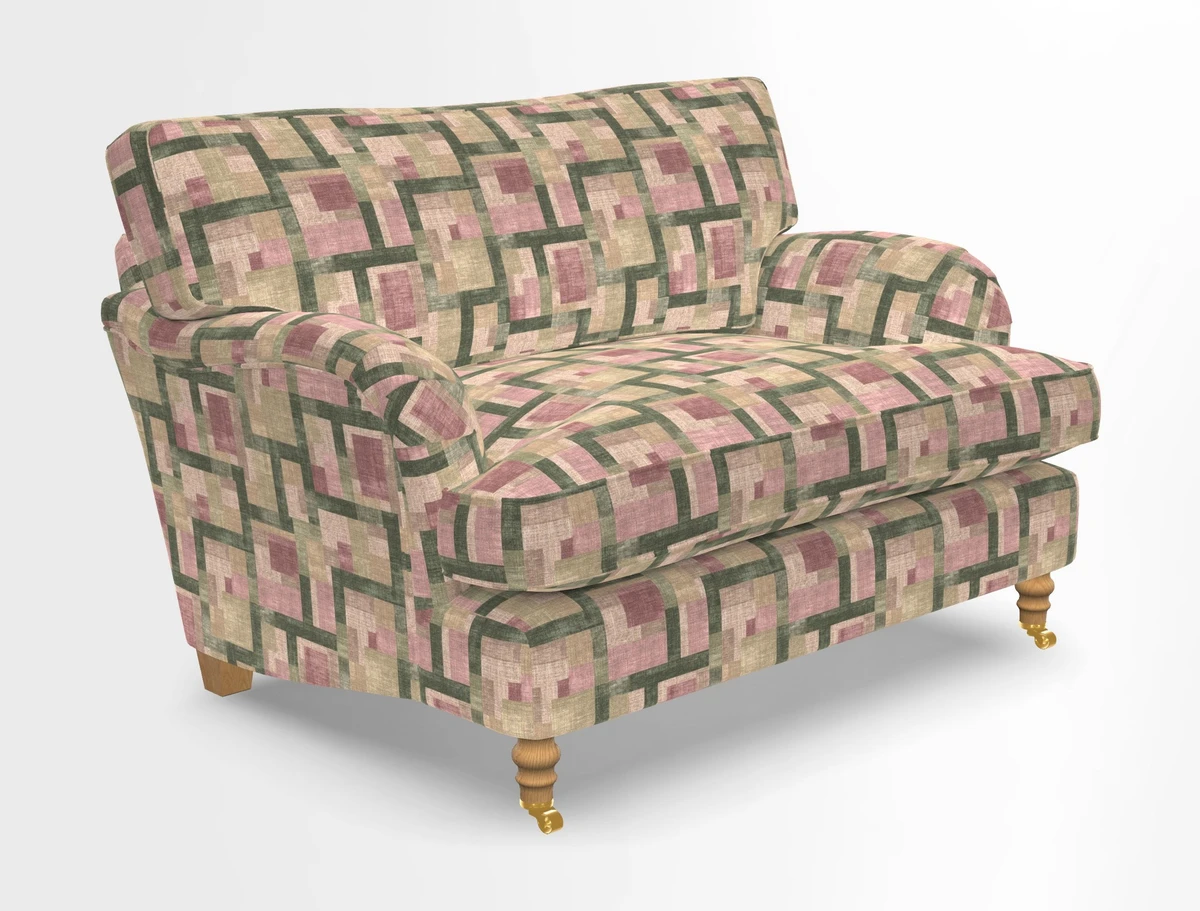 Alwinton snuggler in Lumino Velvet Wine