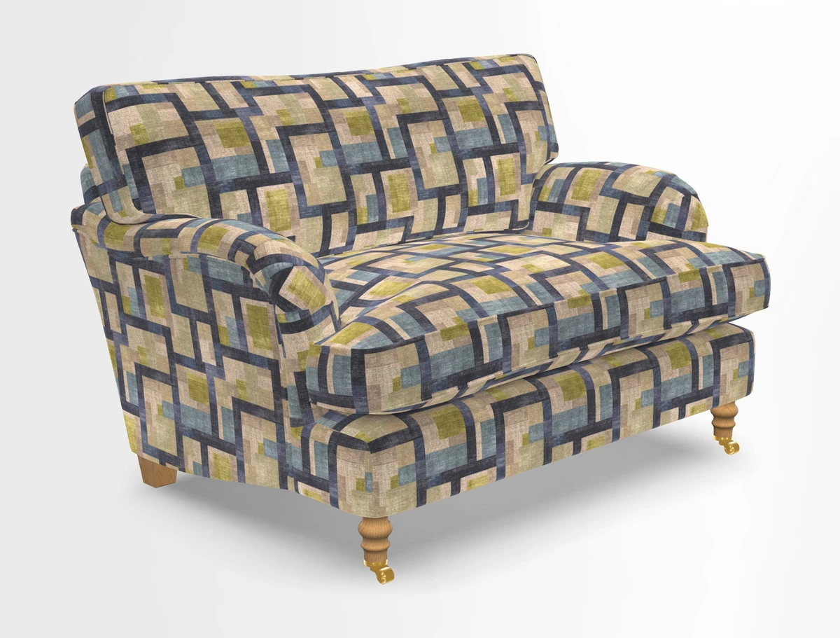 Alwinton snuggler in Lumino Velvet Wine