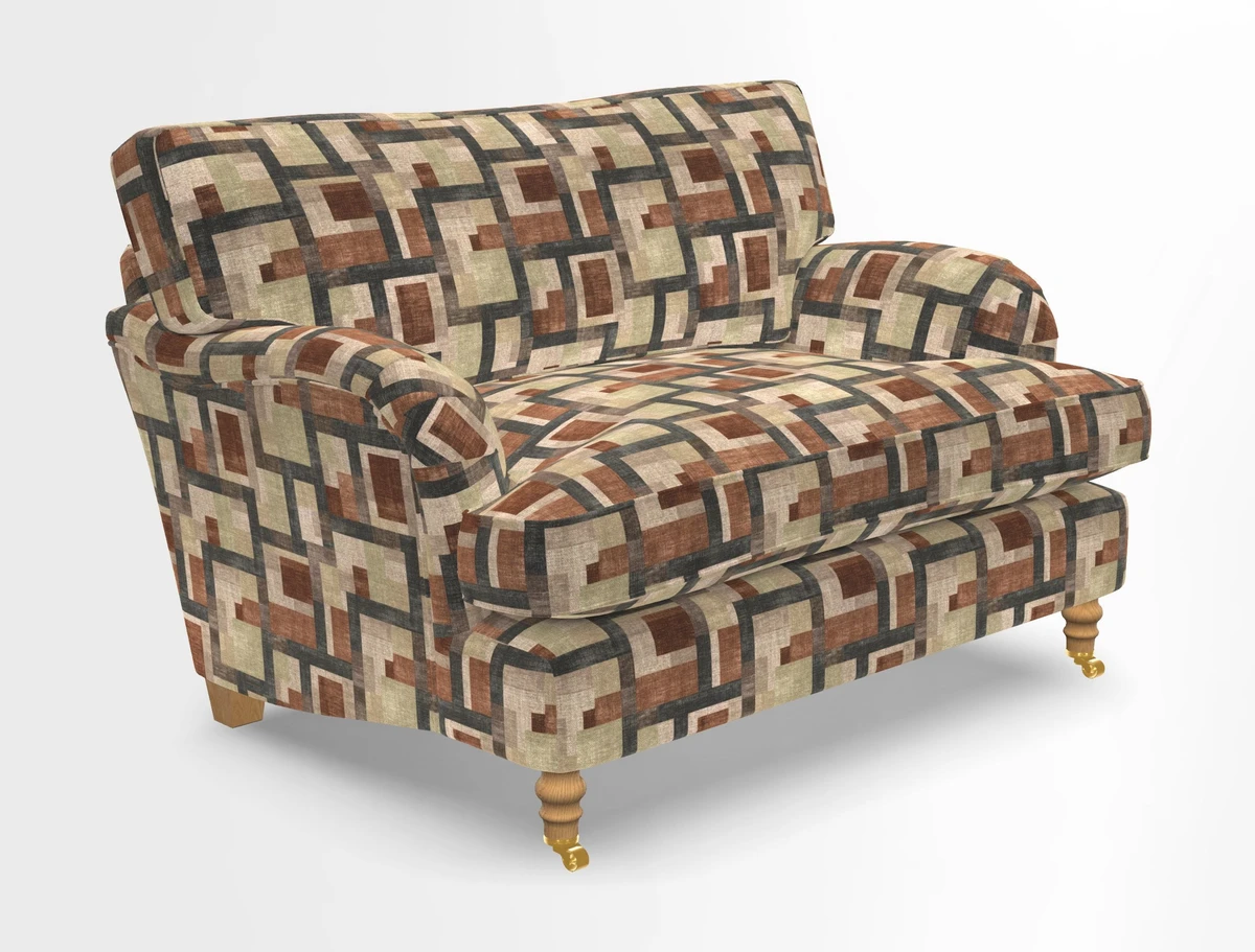 Alwinton snuggler in Lumino Velvet Wine