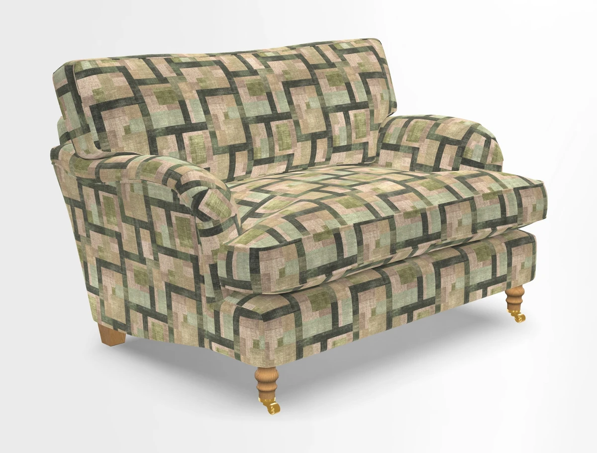Alwinton snuggler in Lumino Velvet Wine