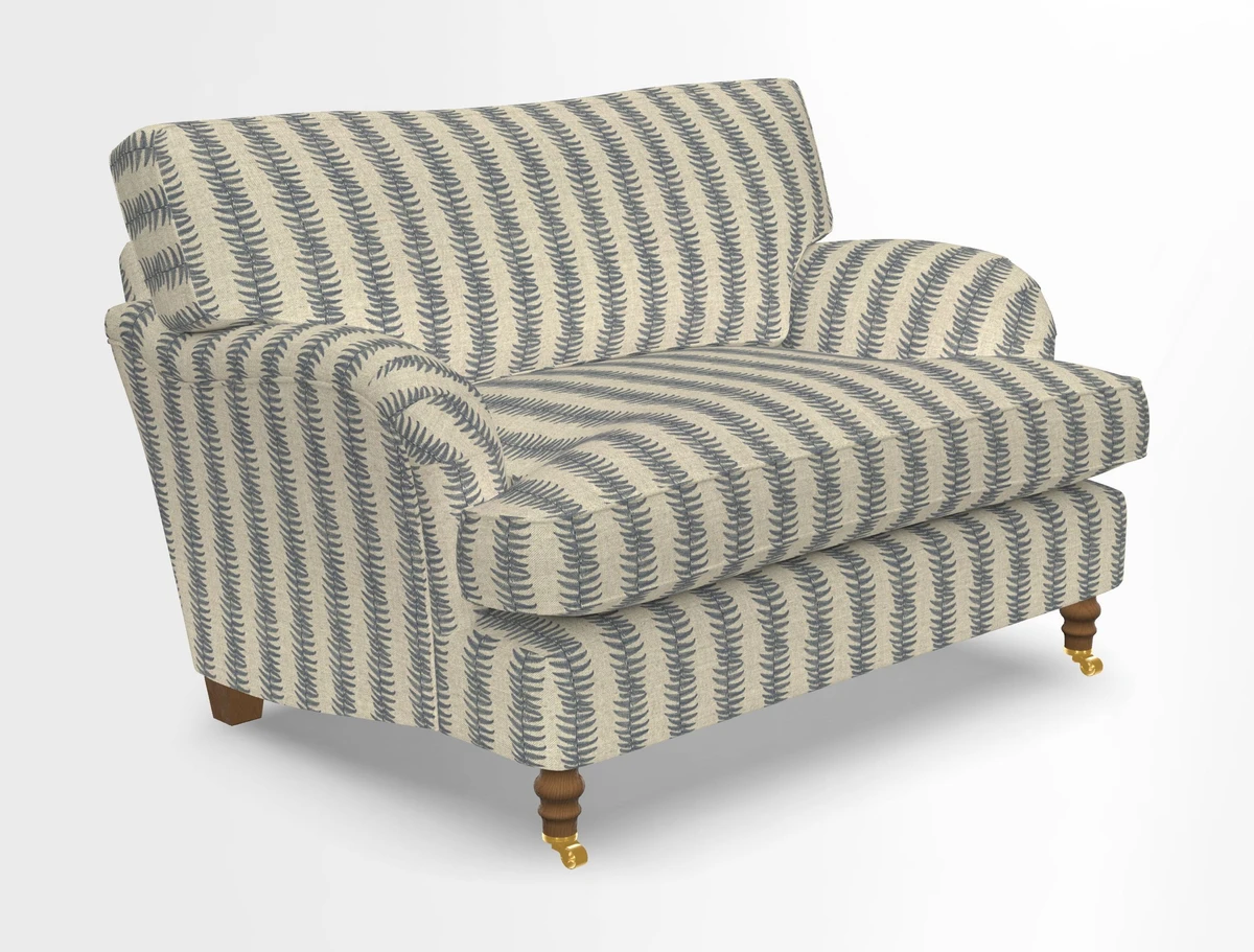 Alwinton snuggler in Lumino Velvet Wine