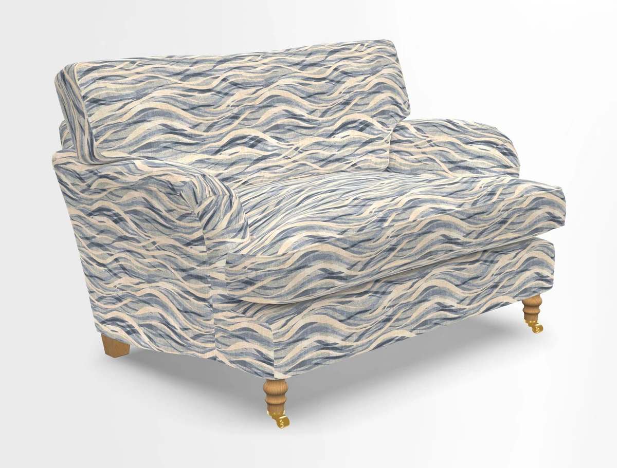 Alwinton snuggler in Lumino Velvet Wine