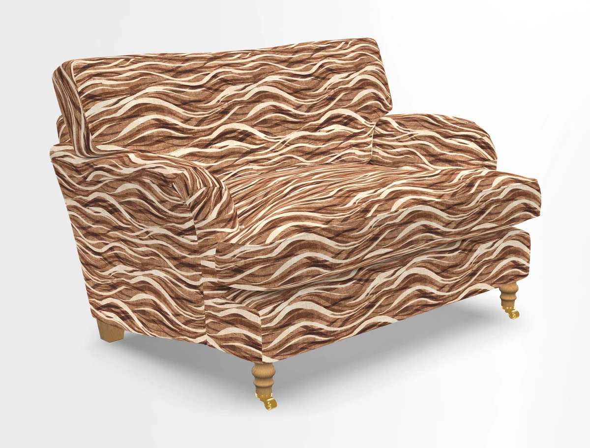 Alwinton snuggler in Lumino Velvet Wine