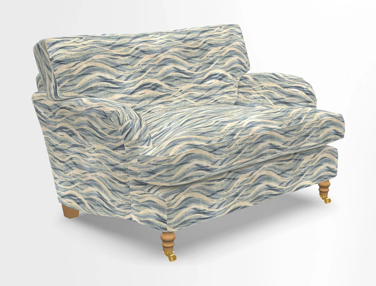 Alwinton snuggler in Lumino Velvet Wine