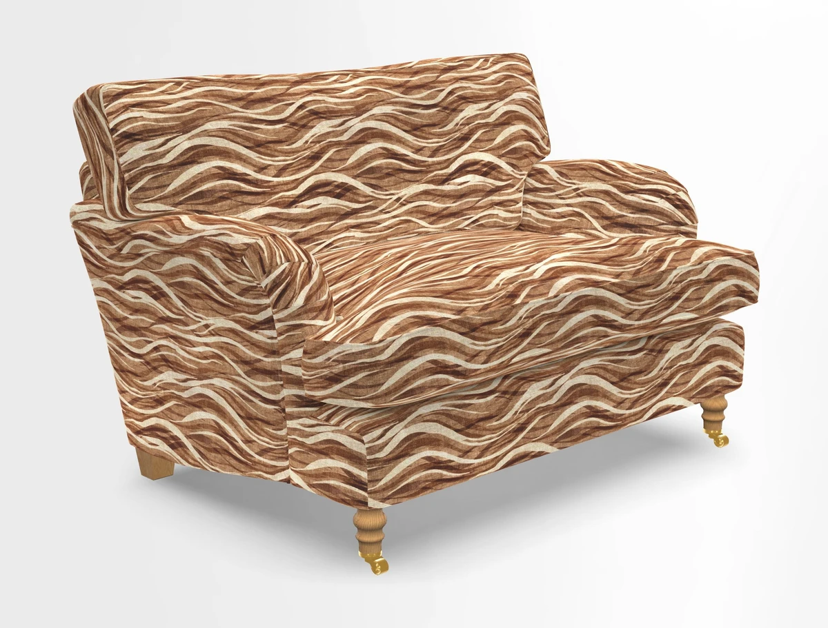 Alwinton snuggler in Lumino Velvet Wine
