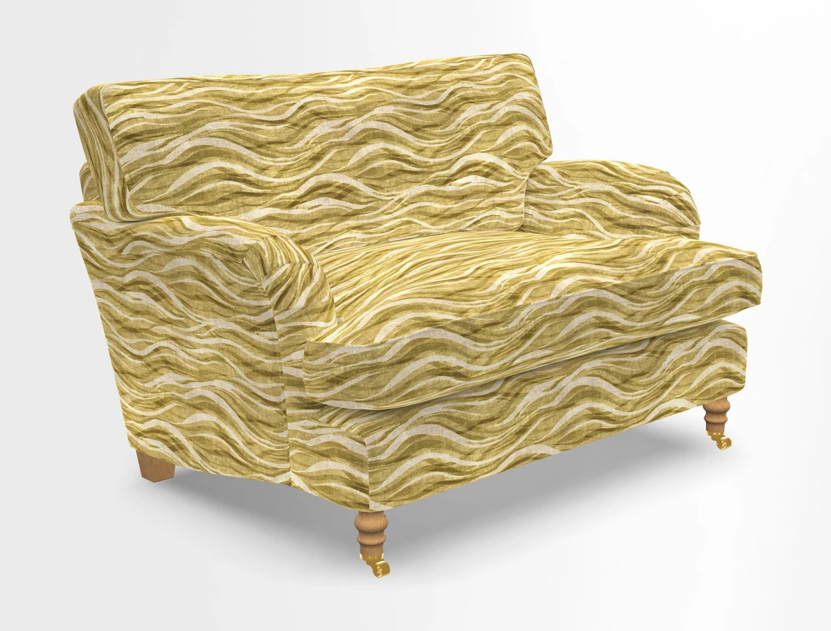 Alwinton snuggler in Lumino Velvet Wine