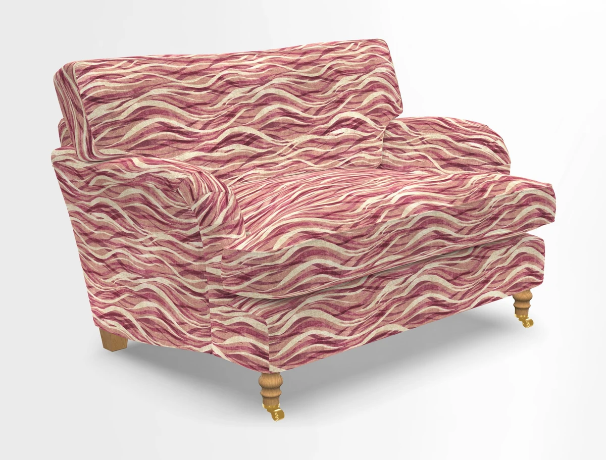 Alwinton snuggler in Lumino Velvet Wine