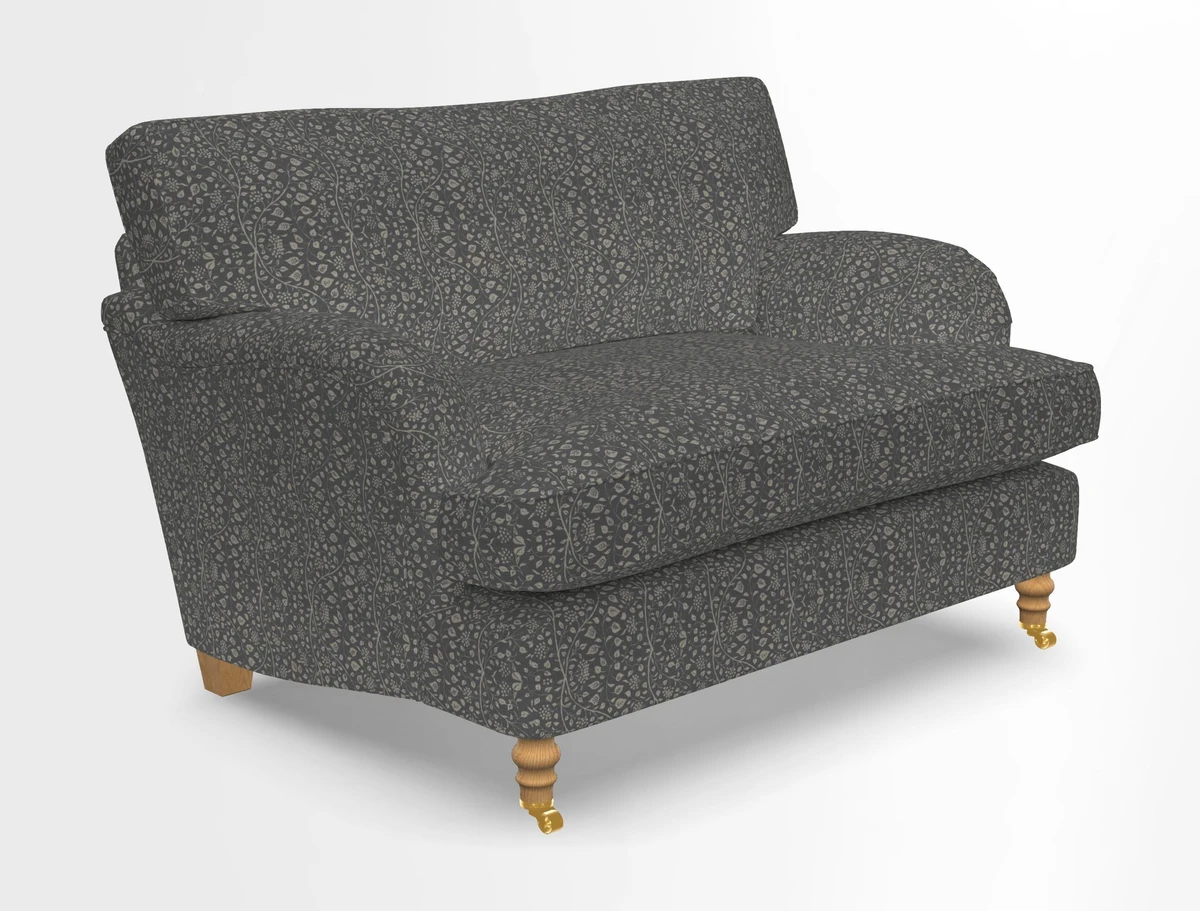 Alwinton snuggler in Lumino Velvet Wine