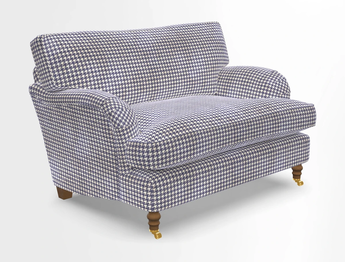 Alwinton snuggler in Lumino Velvet Wine