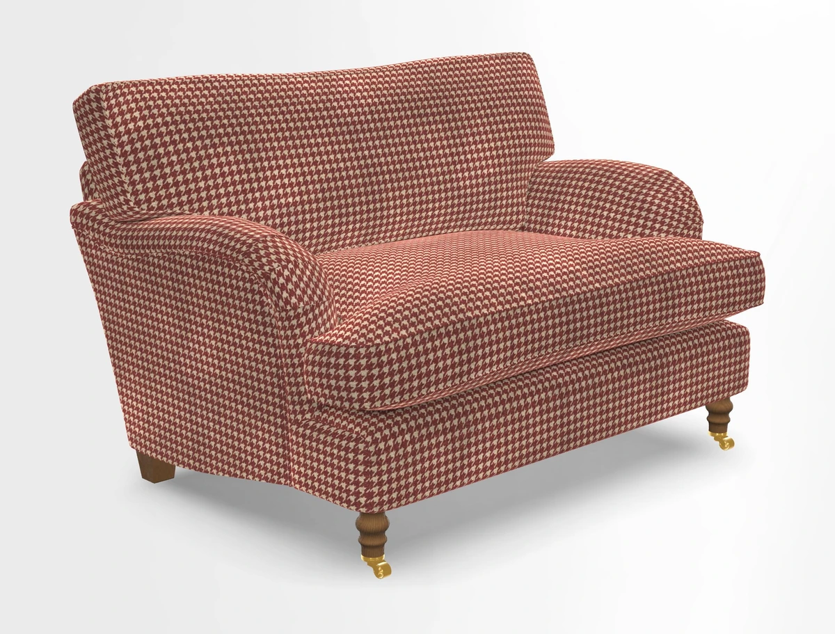 Alwinton snuggler in Lumino Velvet Wine