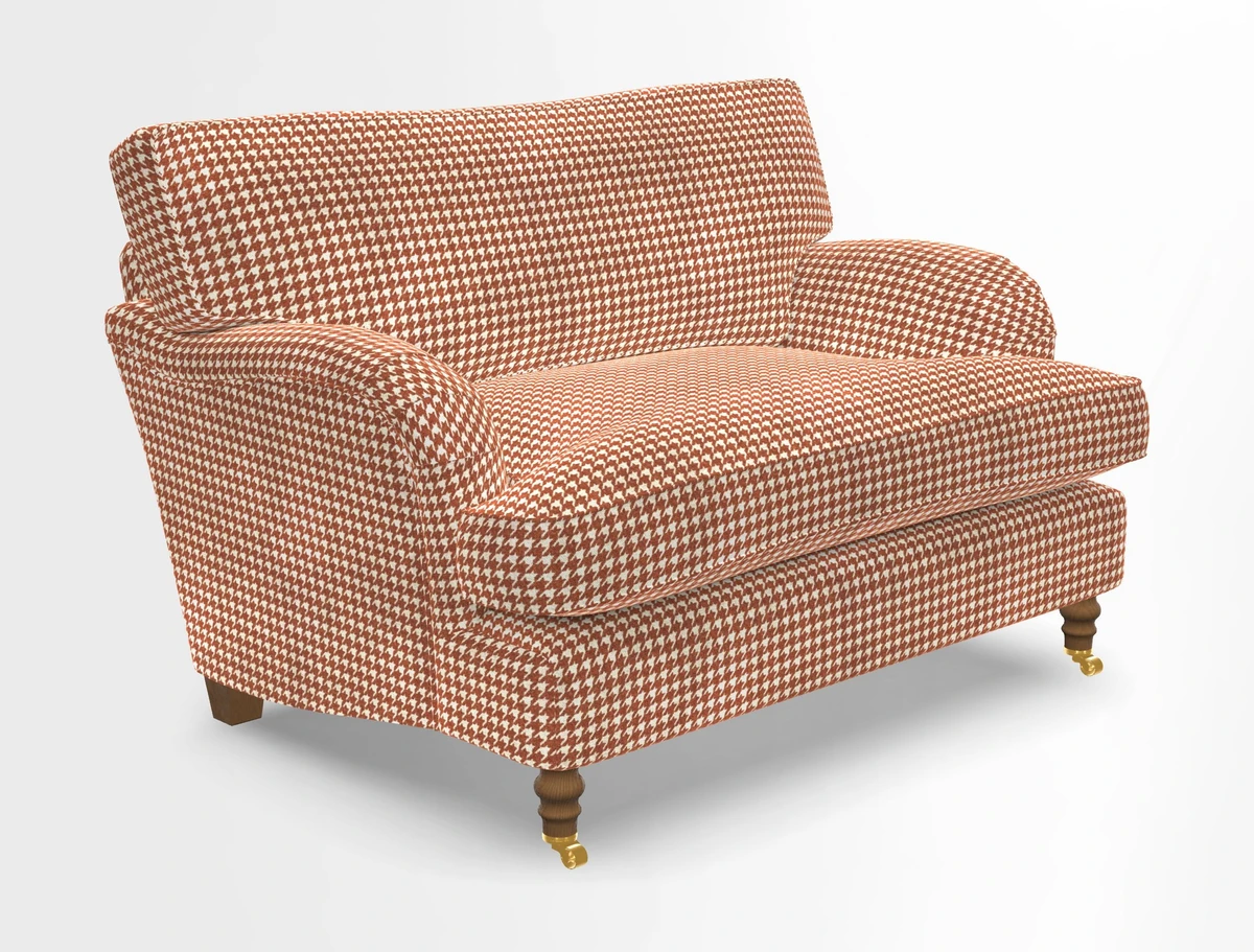Alwinton snuggler in Lumino Velvet Wine