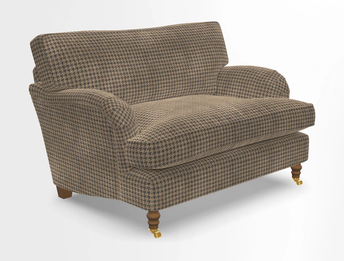 Alwinton snuggler in Lumino Velvet Wine