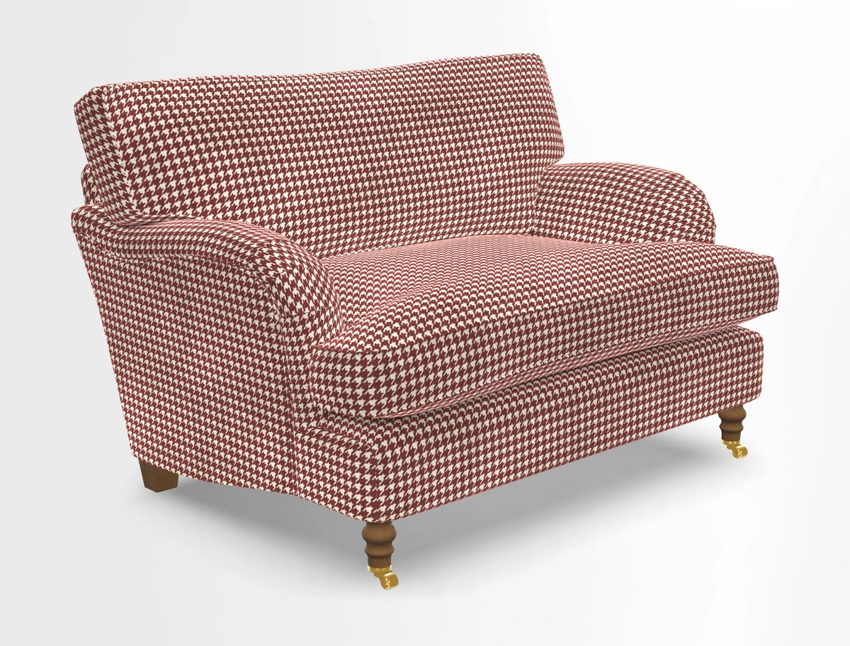 Alwinton snuggler in Lumino Velvet Wine