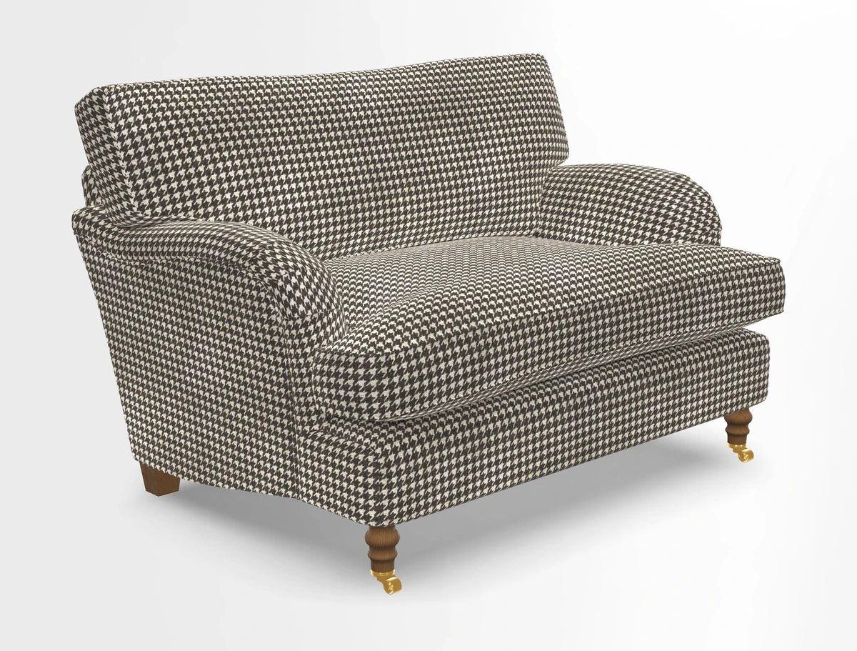 Alwinton snuggler in Lumino Velvet Wine