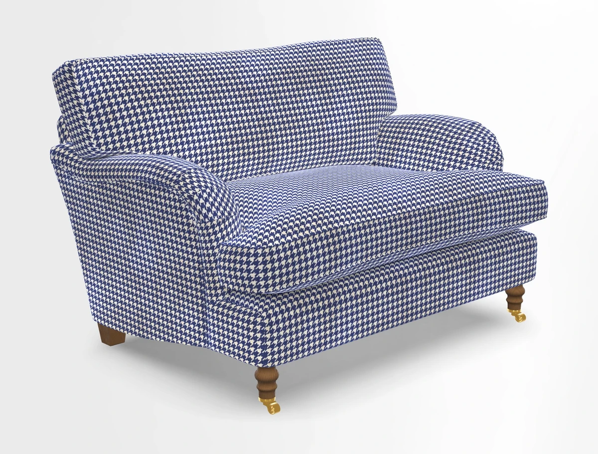 Alwinton snuggler in Lumino Velvet Wine