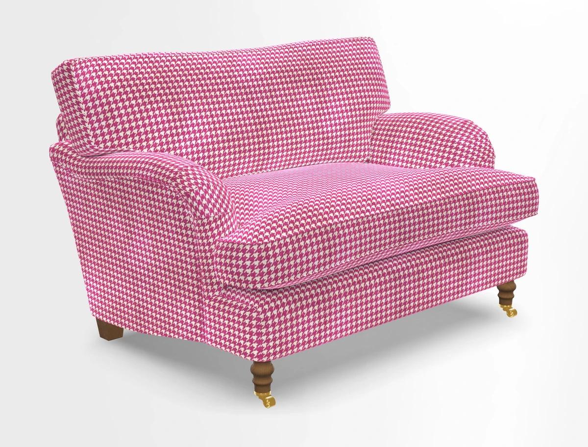 Alwinton snuggler in Lumino Velvet Wine