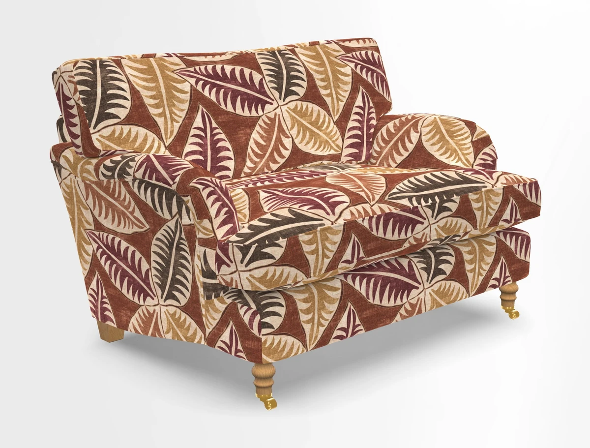 Alwinton snuggler in Lumino Velvet Wine