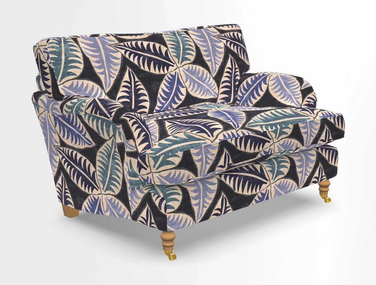 Alwinton snuggler in Lumino Velvet Wine