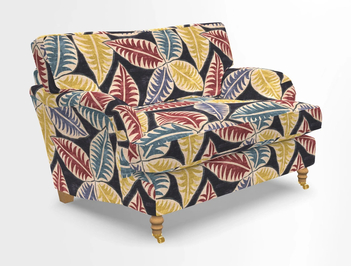 Alwinton snuggler in Lumino Velvet Wine